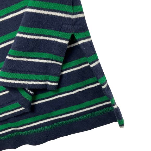 RALPH LAUREN POLO Custom Fit Polo Shirt Navy Blue Green Stripe sz Large Preppy - Picture 3 of 7